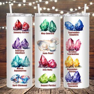 Birthstone Chart Metal Insulated Tumbler